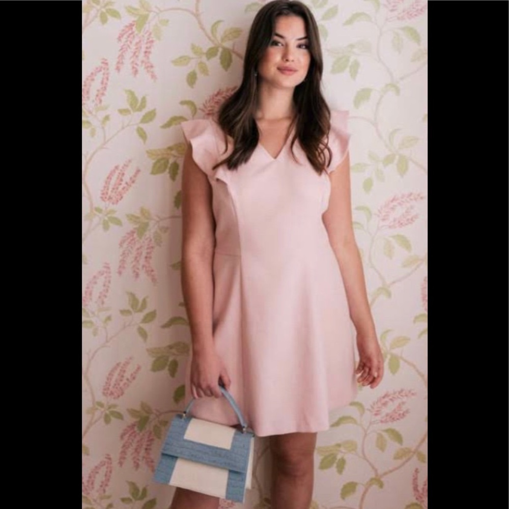 Gal Meets Glam pink ruffle dress